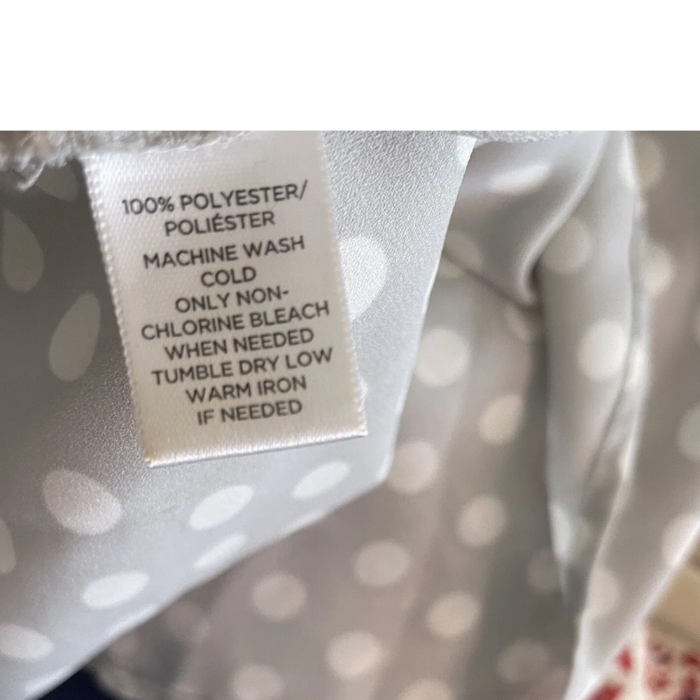 LOFT Gray Polka Dot Button-Down Shirt - Picture 5 of 6